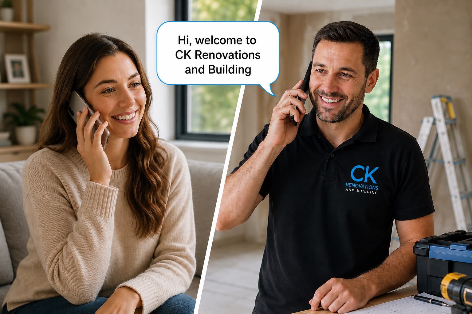 CK project team reviewing plans